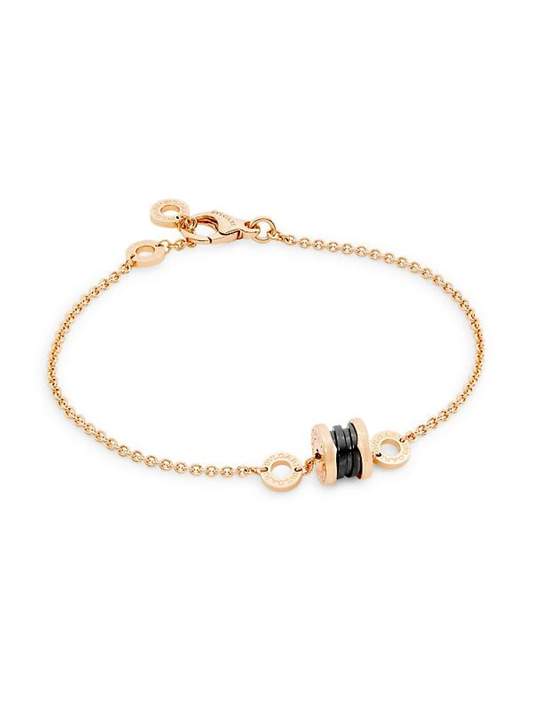 B.zero1 18K Rose Gold & Black Ceramic Bracelet