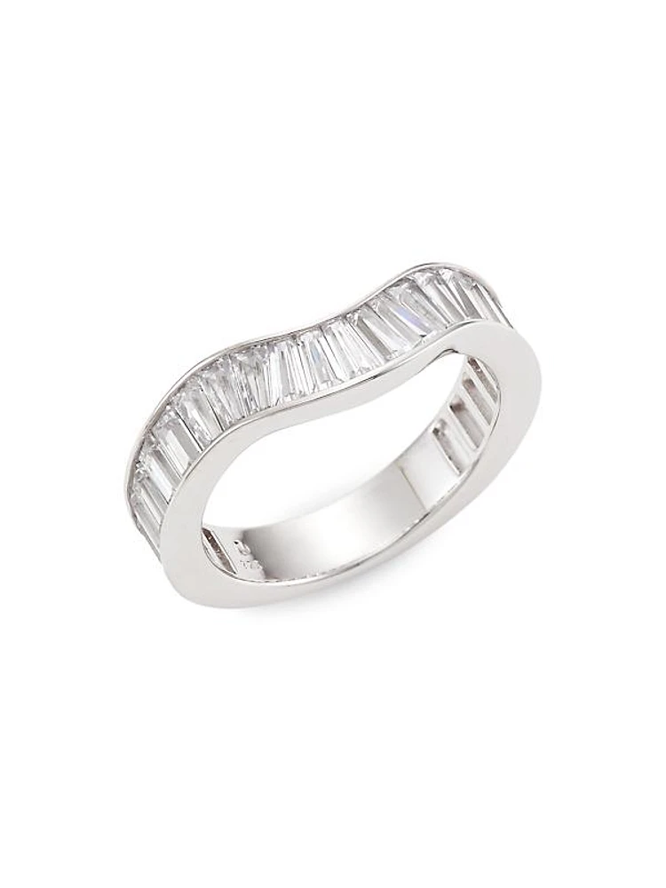 Stacked Sterling Silver & Cubic Zirconia Ring