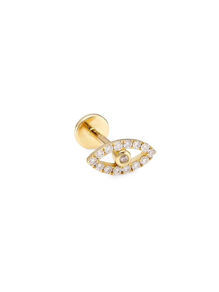 Shell Single Stud Earring in 18k Yellow Gold Vermeil