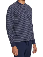 COLLECTION Striped Henley Pajama Top