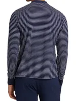 COLLECTION Striped Henley Pajama Top