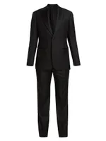 Peak Lapel Single-Button Suit