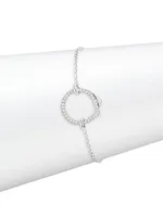 Antifer 18K White Gold & Pavé Diamond Pendant Bracelet