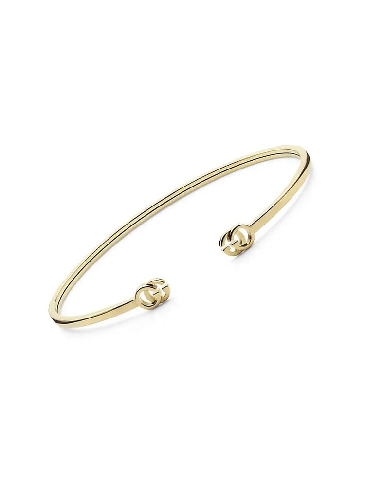 GG Running 18K Yellow Gold Cuff Bangle