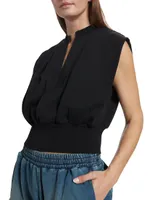 Sleeveless French Terry Top