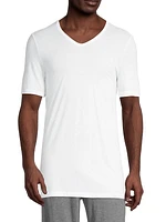 Mercerized Cotton V-Neck T-Shirt