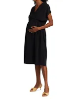 Irene Empire-Waist Maternity Midi-Dress