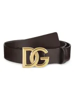 DG Logo Leather Belt