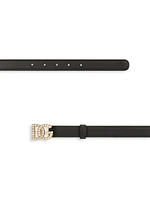 DG Swarovski Logo Leather Belt