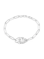 Menottes Dinh Van R12 18K White Gold & Diamond Chain Bracelet