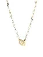 Menottes Dinh Van R10 18K Yellow Gold Handcuff Chain Necklace