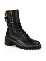 Mallory Leather Combat Boots