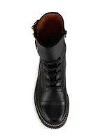 Mallory Leather Combat Boots