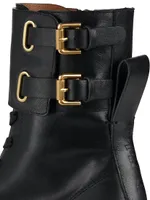 Mallory Leather Combat Boots