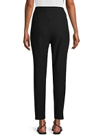 Stretch Crepe High-Waisted Pants