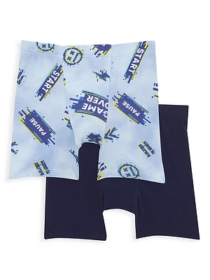 Little Boy's & 2-Pack Glitch Boxers Set