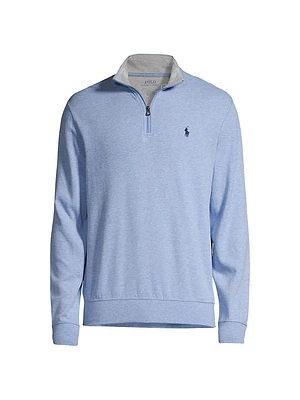 Luxury Jersey Quarter-Zip Sweater