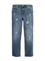 Girl's Distressed Ankle Jeans