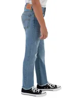 Girl's Distressed Ankle Jeans