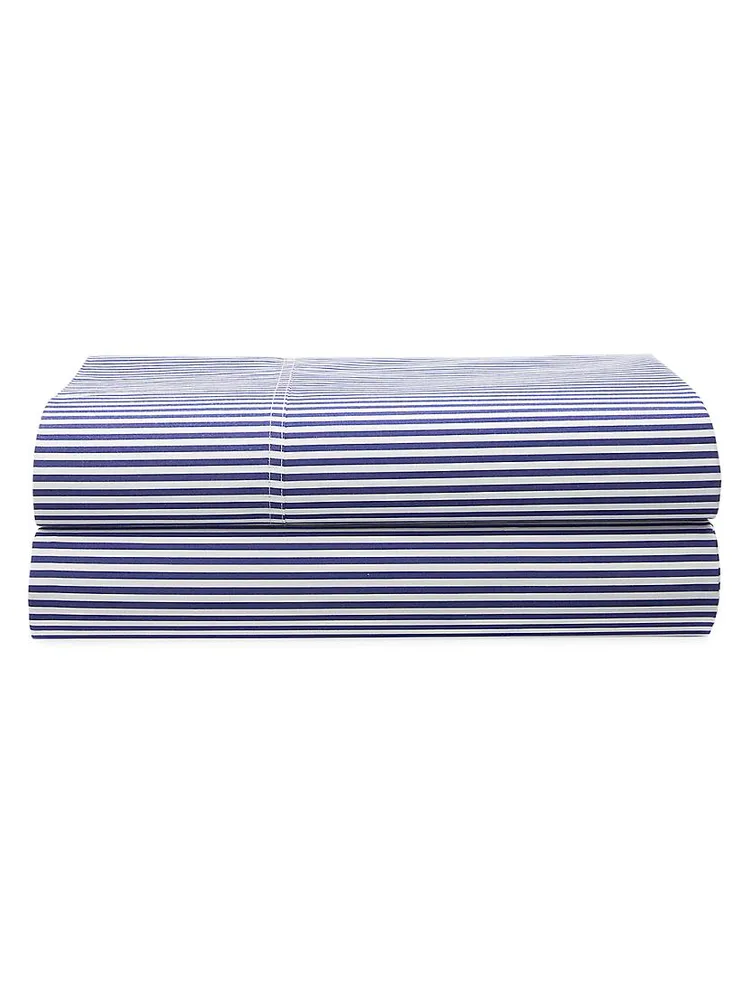 Organic Shirting Stripe 400-Thread Count Fitted Sheet