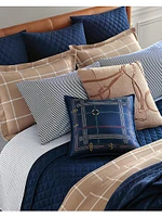 Modern Equestrian Bedding Windowpane Sham