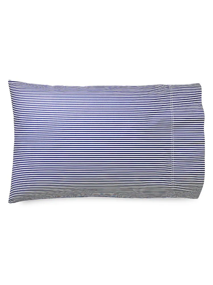 Organic Shirting Stripe Bedding 400 Thread Count Pillowcase