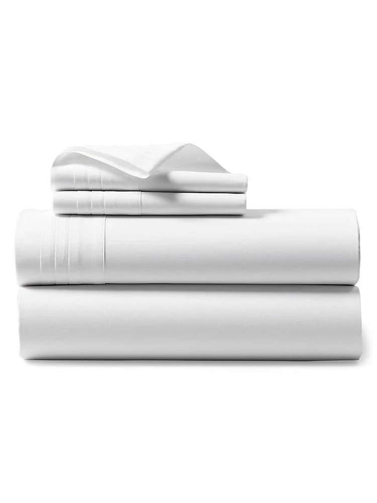 Organic Tuxedo Pleat 400-Thread Count Flat Sheet