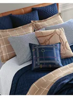 Modern Equestrian Bedding Ledbury Throw Pillow