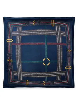 Modern Equestrian Bedding Ledbury Throw Pillow