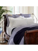 Organic Shirting Stripe Bedding 400 Thread Count Duvet Cover