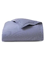 Organic Shirting Stripe Bedding 400 Thread Count Duvet Cover