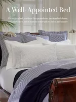 Organic Shirting Stripe Bedding 400 Thread Count Duvet Cover