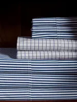 Organic Shirting Stripe 400-Thread Count Flat Sheet