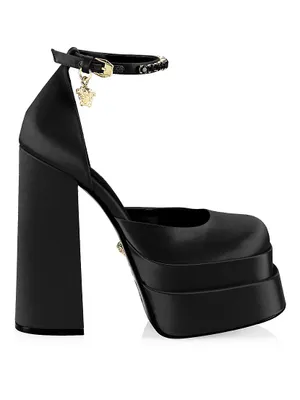 Satin Platform Pumps