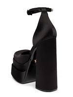 Satin Platform Pumps