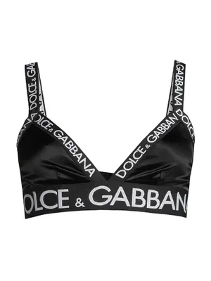 Satin Logo Triangle Bra