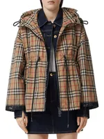 Bacton Hooded Check Logo Coat