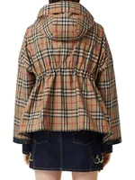 Bacton Hooded Check Logo Coat