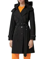 Kensington Belted Double-Breasted Logo Coat