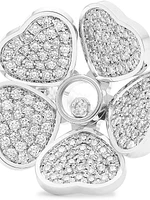 Happy Hearts Flowers 18K White Gold & Diamond Ring