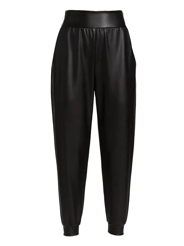 Faux Leather Jogger Pants