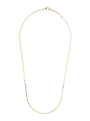 Malibu 14K Yellow Gold Flat-Link Chain Necklace