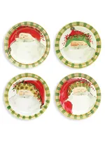 Old St. Nick Assorted Round Salad Plates - Set Of 4