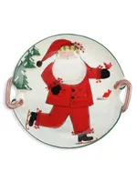 Old St. Nick Handled Round Platter