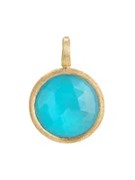 Jaipur 18K Yellow Gold & Turquoise Pendant