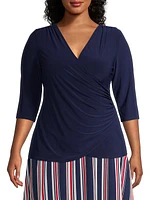 Femme Fatale Faux Wrap Top