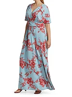 Vienna Short-Sleeve Maxi Dress