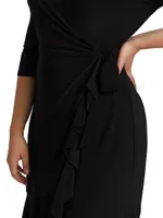 Whimsy Ruffle Wrap Dress