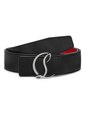 CL Logo Buckle Leather Belt