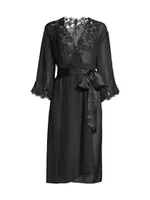 Orchid Silk & Lace Robe